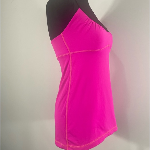 Lululemon Hot Pink, Black, Built in Bra, Tank Top, Small, work out, yoga, - Picture 4 of 14